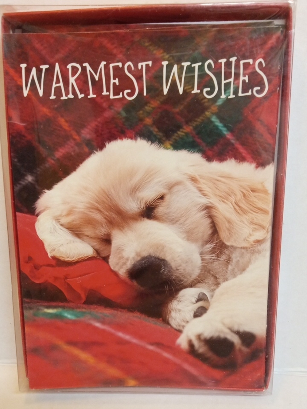 13 Christmas Cards and Envelopes New Featuring A Cute Golden Retriever Puppy